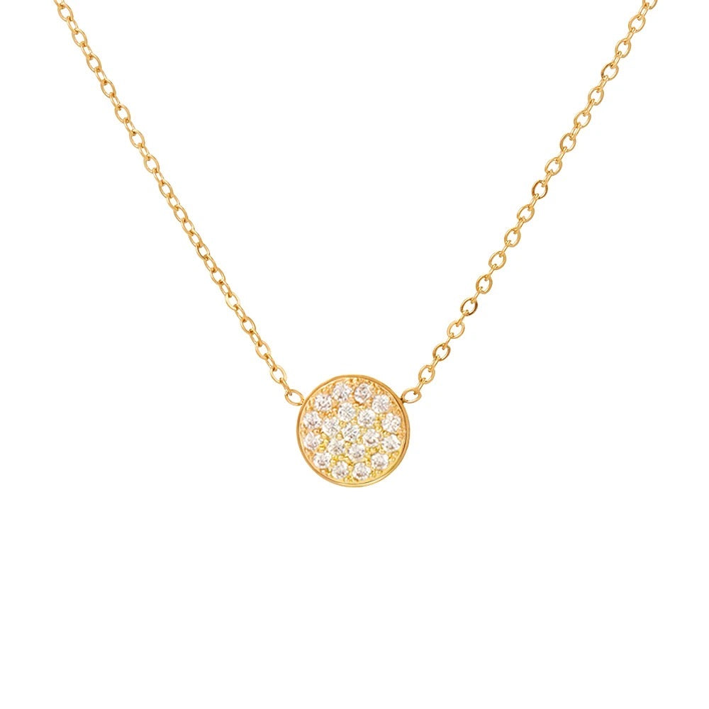 Collar Circulo Pave | Plata 925