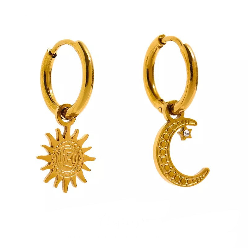 Aretes Sol y Luna